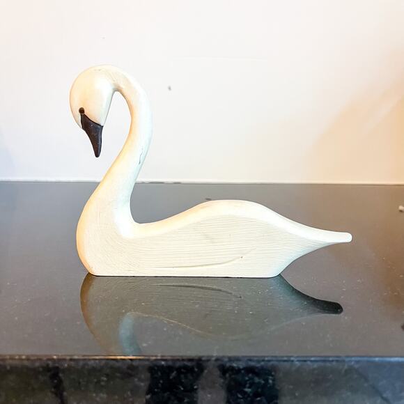SET OF 3 BOYDS COLLECTION LTD HAND CARVED WHITE SWANS SIGNED J. DUDLEY - Picture 6 of 8